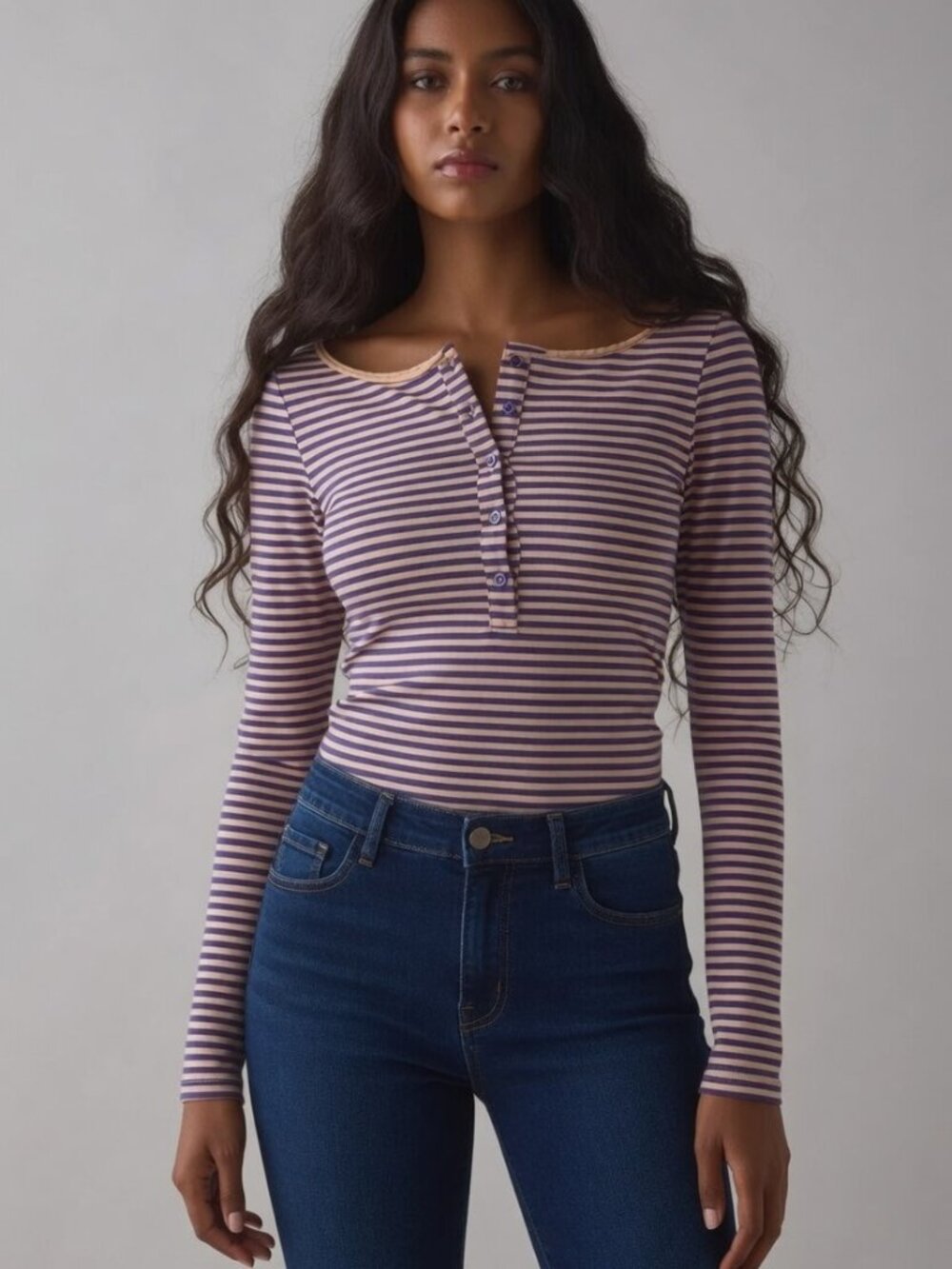 NWT Out From Under Betty Boatneck Long Sleeve Henley | Size Large